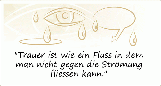 Trauer ist wie ein Fluss in dem man nicht gegen die Strömung fliessen kann. Trauer ist wie ein Fluss in dem man nicht gegen die Strömung fliessen kann.