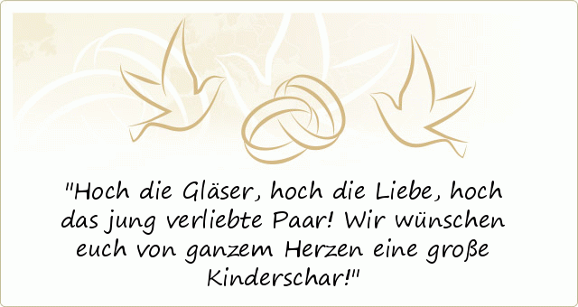 Schöne Hochzeitssprüche einer von 20 Sprüchen