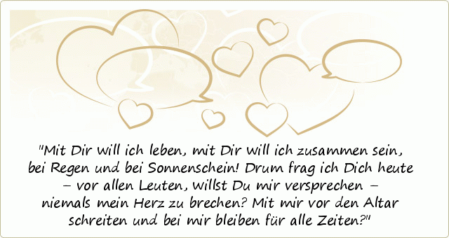 Verlobungssprüche einer von 20 Sprüchen