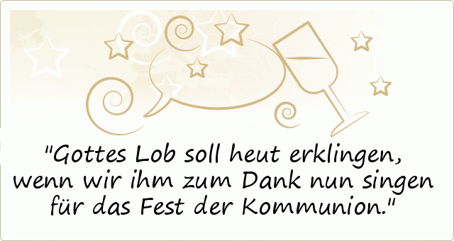 Kommunion Sprüche einer von 16 Sprüchen