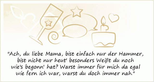 Sprüche zum Muttertag einer von 14 Sprüchen
