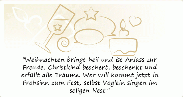 Weihnachtssprüche - einer von 12 Sprüchen