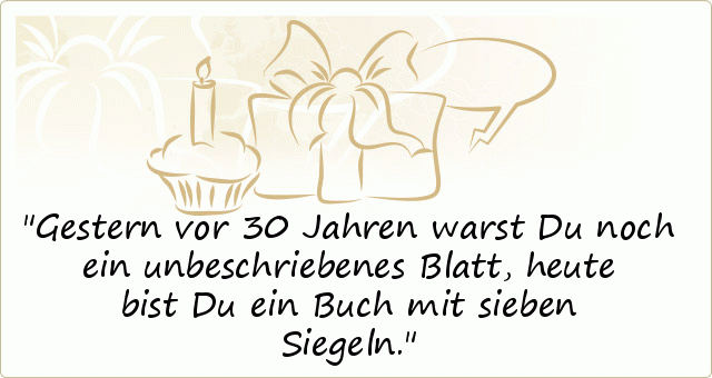 Lustige Sprüche zum 30. Geburtstag einer von 20 Sprüchen