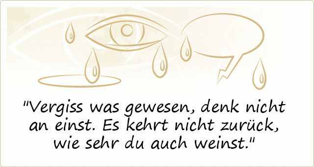 Vergiss was gewesen, denk nicht an einst. Es kehrt nicht zurück, wie sehr du auch weinst. Vergiss was gewesen, denk nicht an einst. Es kehrt nicht zurück, wie sehr du auch weinst.
