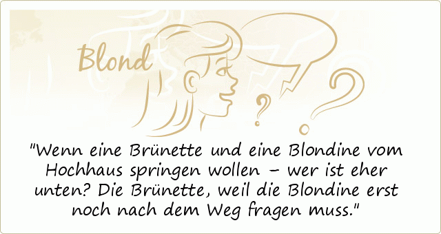 Blondinensprüche einer von 50 Sprüchen
