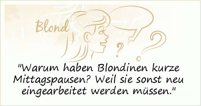 Blondinensprüche einer von 50 Sprüchen