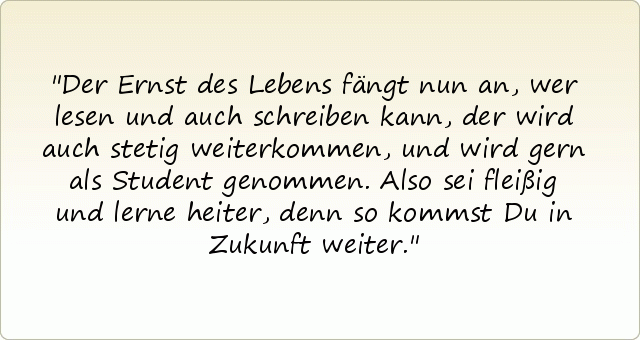 Schulsprüche einer von 26 Sprüchen