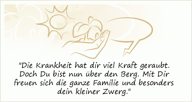 Genesungswünsche einer von 8 Sprüchen