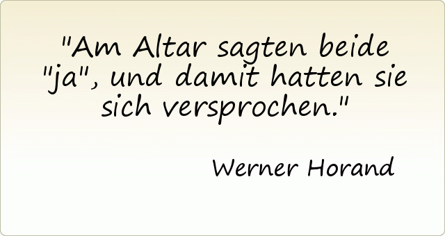Am Altar sagten beide "ja", und damit hatten sie sich versprochen. Am Altar sagten beide "ja", und damit hatten sie sich versprochen.