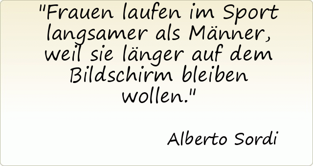Frauen laufen im Sport langsamer als Männer, weil sie länger auf dem Bildschirm bleiben wollen. Frauen laufen im Sport langsamer als Männer, weil sie länger auf dem Bildschirm bleiben wollen.