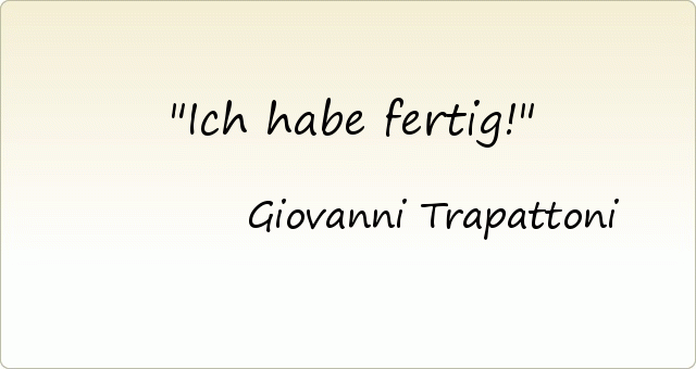 Ich habe fertig! Ich habe fertig!